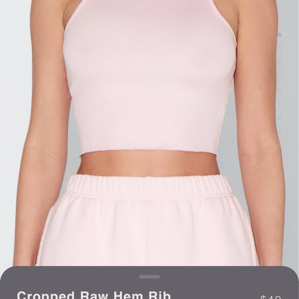 Khy Women's Pink Cropped Tank Top